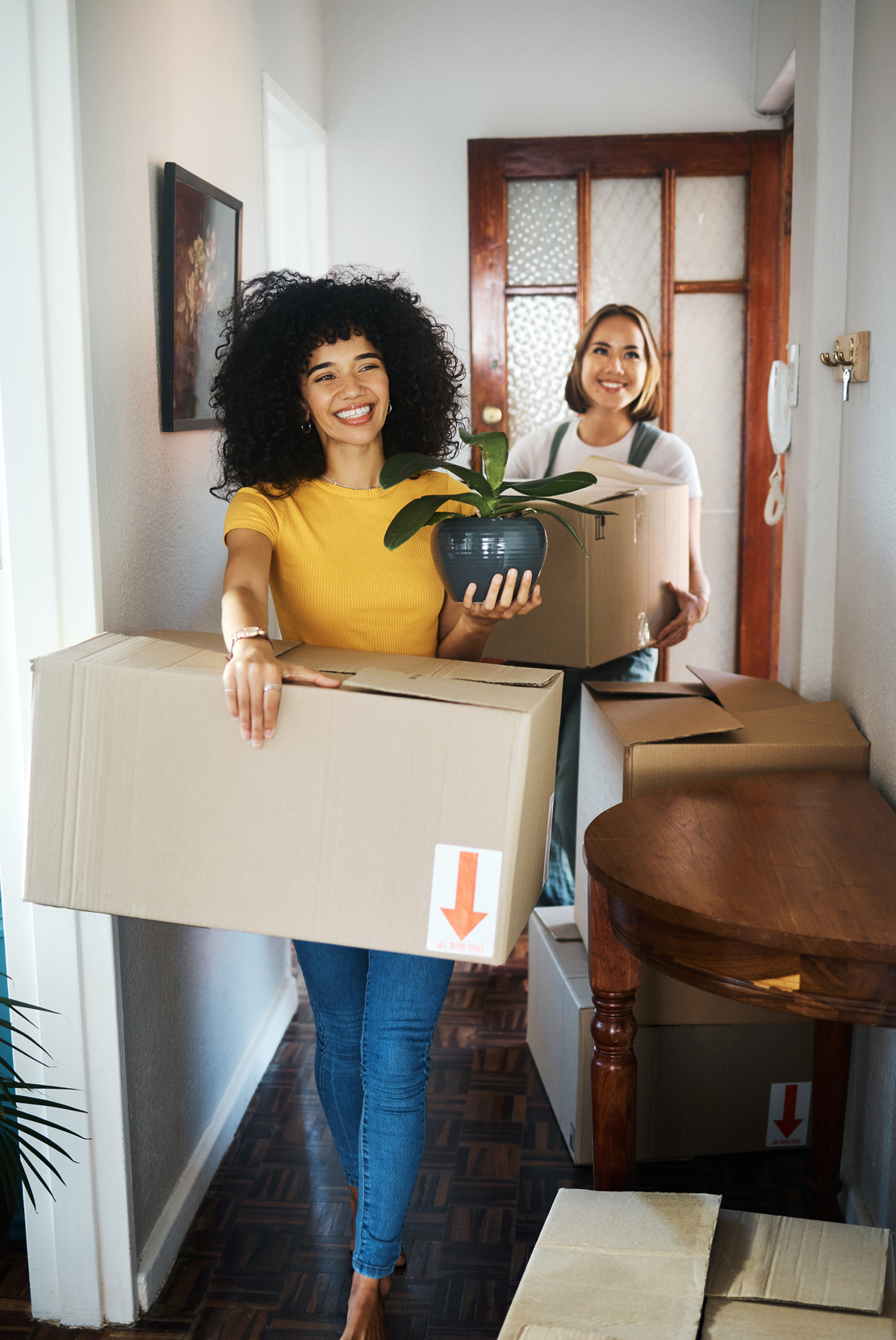 Women moving into new property